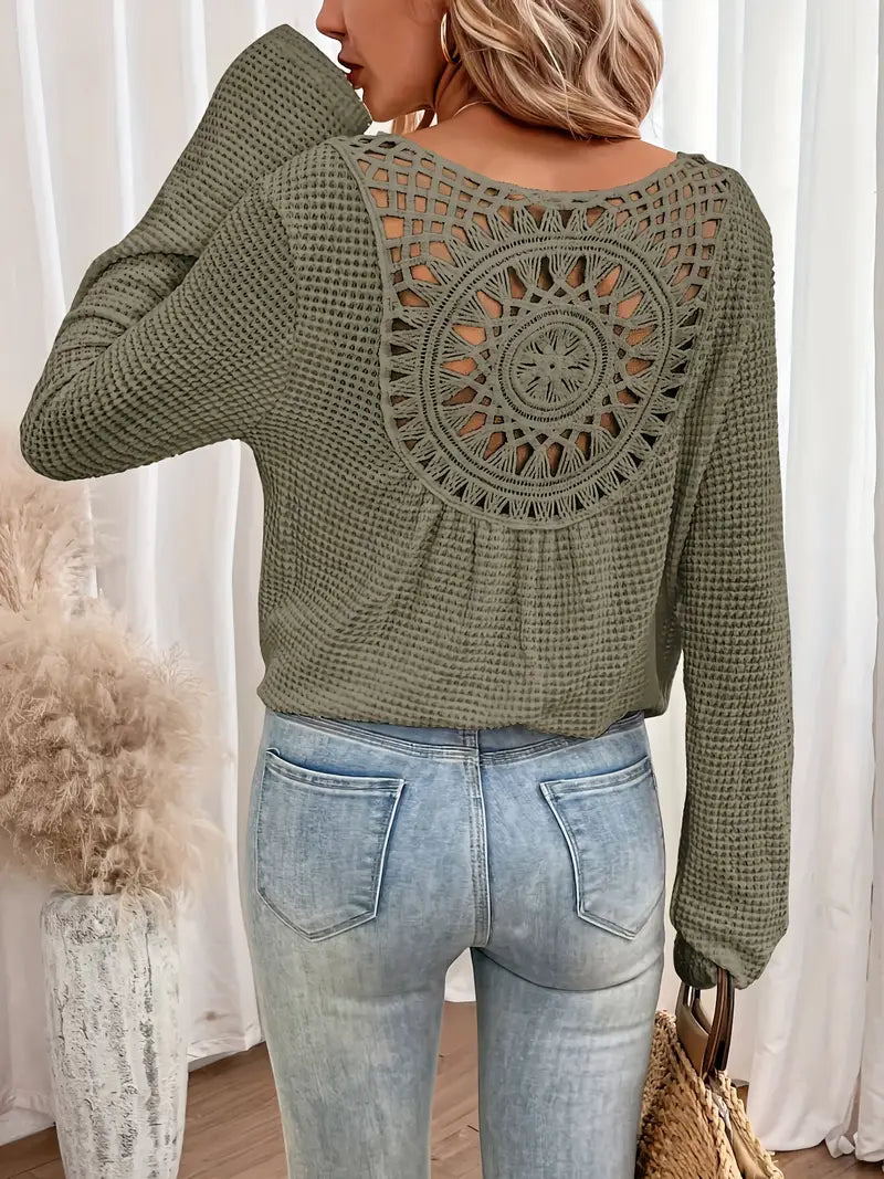 Mia Knitted Mandala Back Top