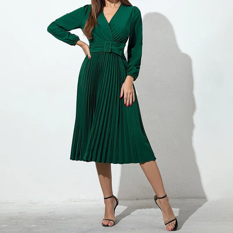 Caroline Pleated Dress