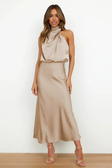 Valerie Long Satin Dress